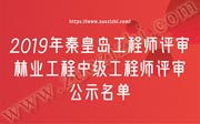 2019年秦皇島工程師評審：林業(yè)工程中級工程師評審公示名單！