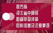 官方版：河北省中高級職稱申報評審材料組卷及注意事項