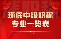 環(huán)保中級(jí)職稱專業(yè)一覽表！您申報(bào)的專業(yè)對(duì)嗎？