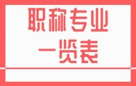 職稱專業(yè)一覽表：河北省新版！