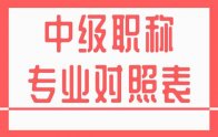 中級(jí)職稱專業(yè)對(duì)照表：新版本！